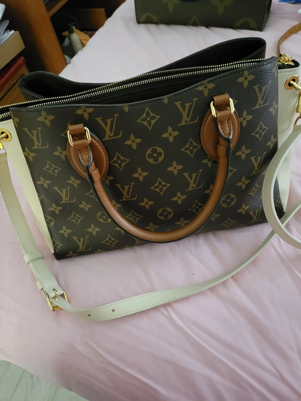 Louis Vuitton Monogram Two-Tone Tote Bag in Brown and Cream